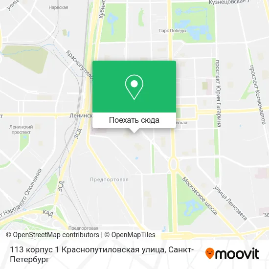Карта 113 корпус 1 Краснопутиловская улица