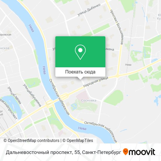 Карта Дальневосточный проспект, 55