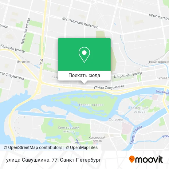 Карта улица Савушкина, 77