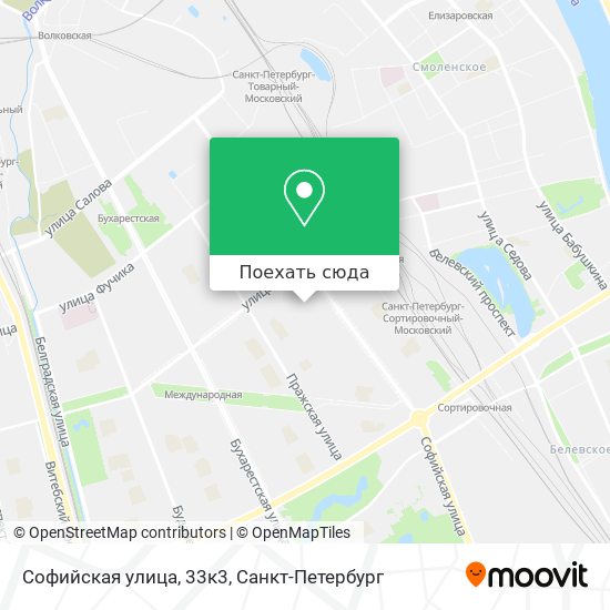 Карта Софийская улица, 33к3