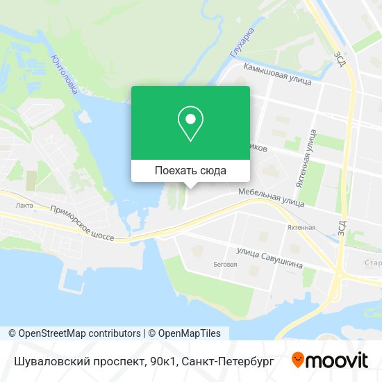 Карта Шуваловский проспект, 90к1