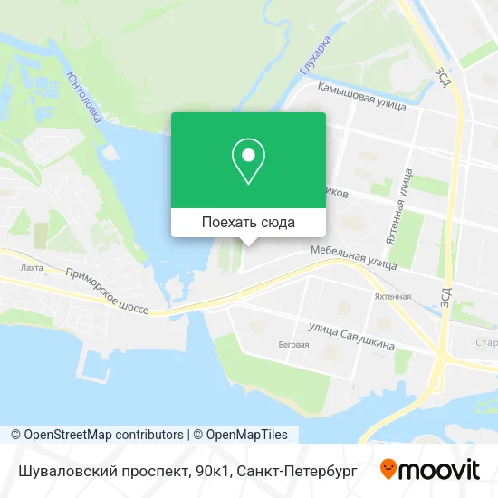 Карта Шуваловский проспект, 90к1