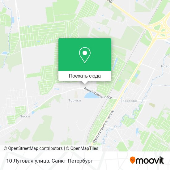 Карта 10 Луговая улица