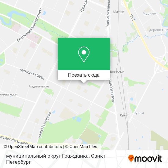 Карта муниципальный округ Гражданка