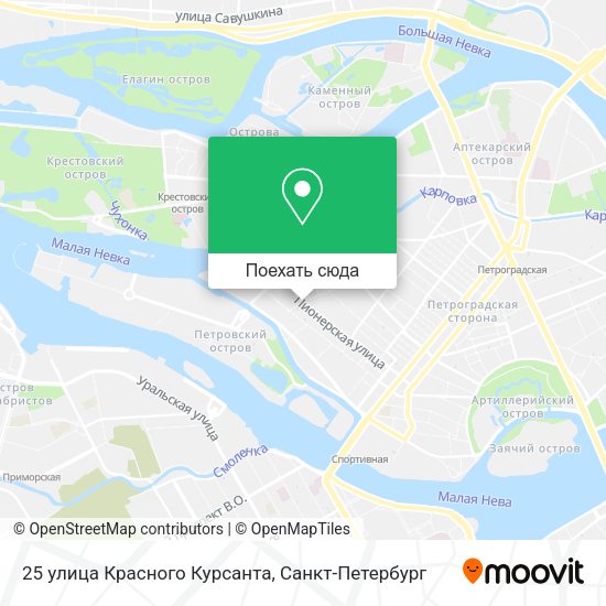 Карта 25 улица Красного Курсанта
