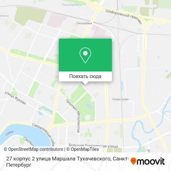 Карта 27 корпус 2 улица Маршала Tухачевского