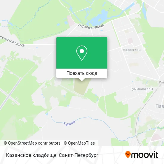 Карта Казанское кладбище