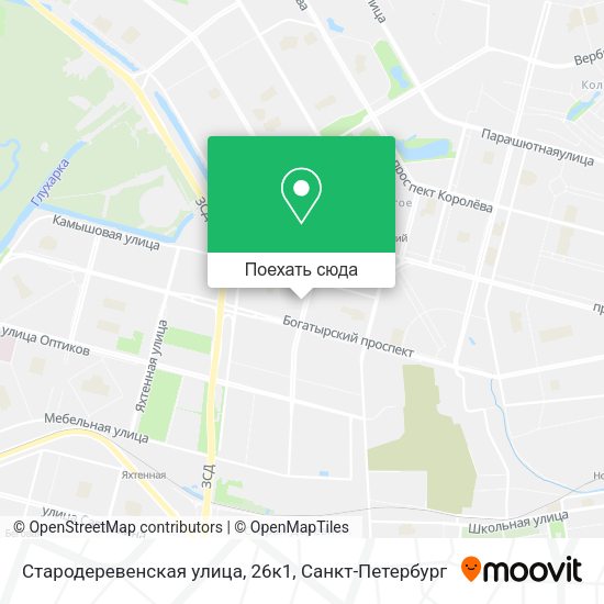 Карта Стародеревенская улица, 26к1