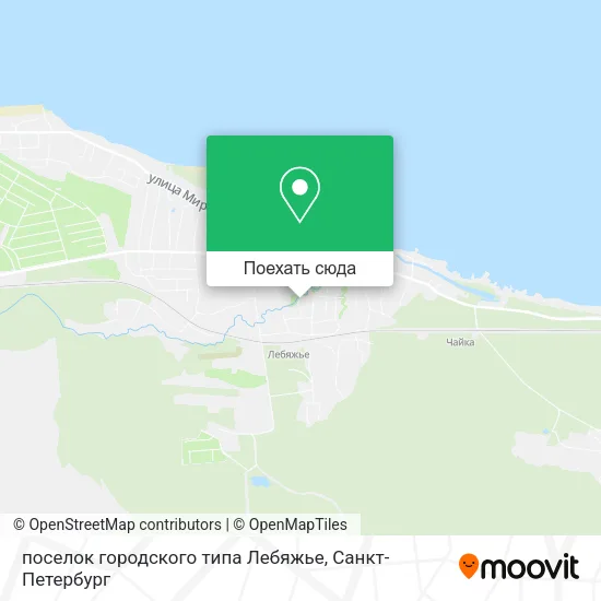 Карта поселок городского типа Лебяжье