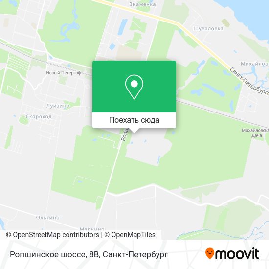 Карта Ропшинское шоссе, 8В