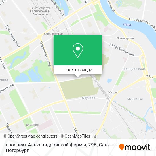 Карта проспект Александровской Фермы, 29В