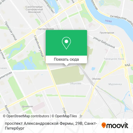 Карта проспект Александровской Фермы, 29В