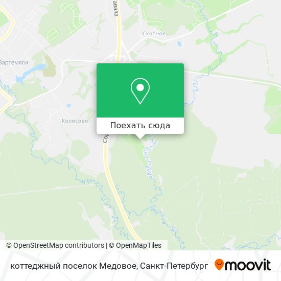 Карта коттеджный поселок Медовое