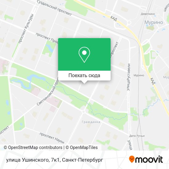 Карта улица Ушинского, 7к1