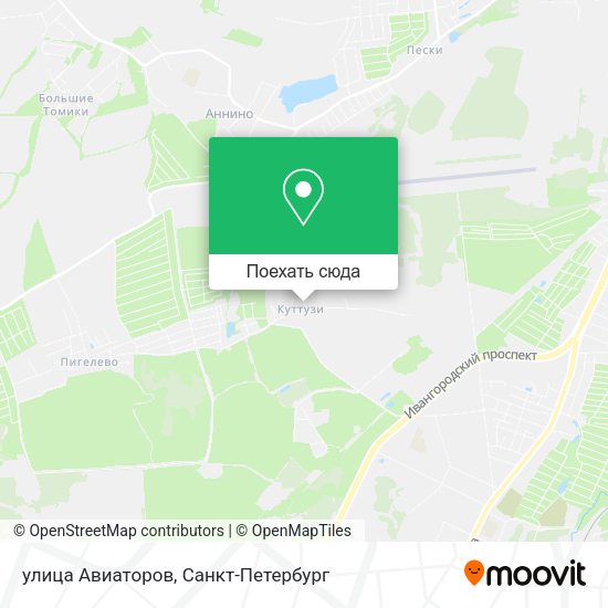 Карта улица Авиаторов