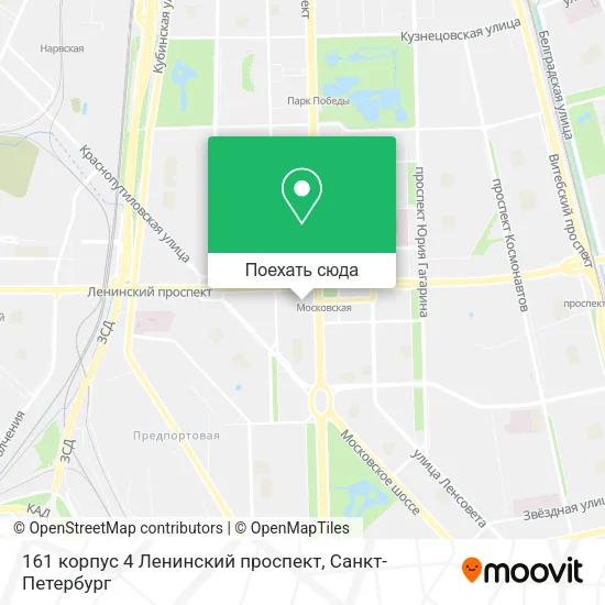 Карта 161 корпус 4 Ленинский проспект