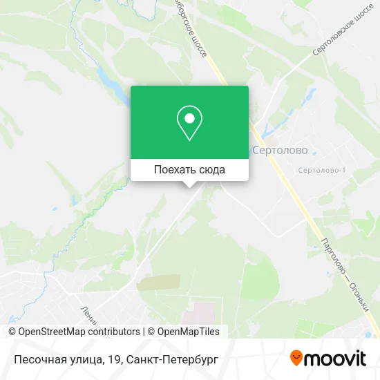 Карта Песочная улица, 19