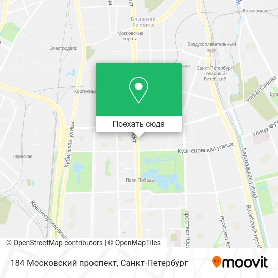 Карта 184 Московский проспект
