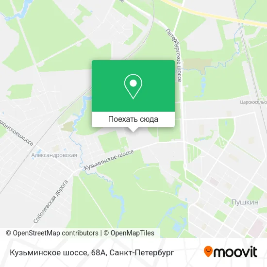 Карта Кузьминское шоссе, 68А