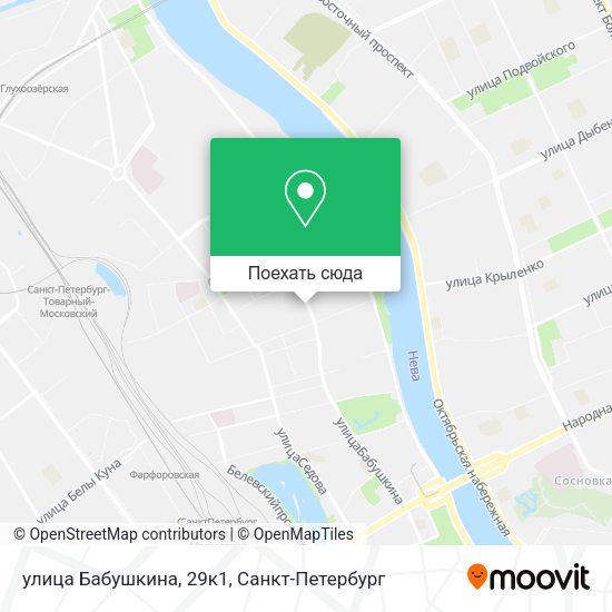 Карта улица Бабушкина, 29к1