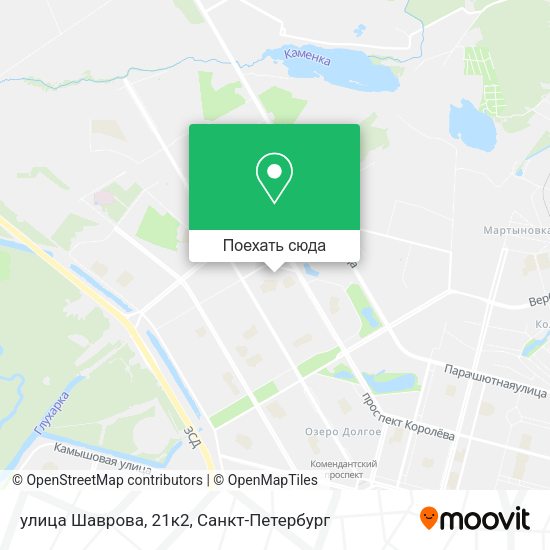 Карта улица Шаврова, 21к2