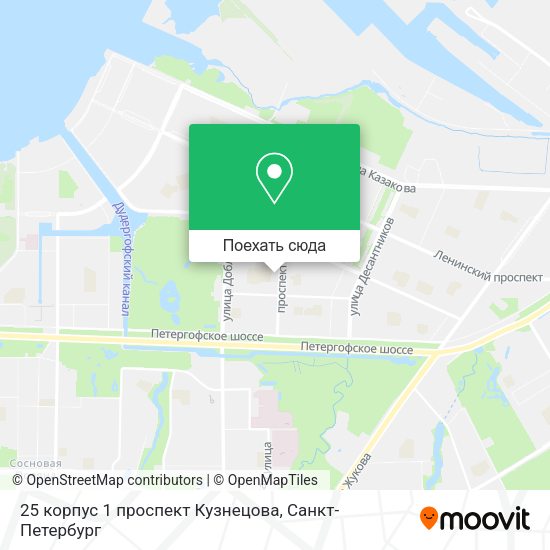 Карта 25 корпус 1 проспект Кузнецова