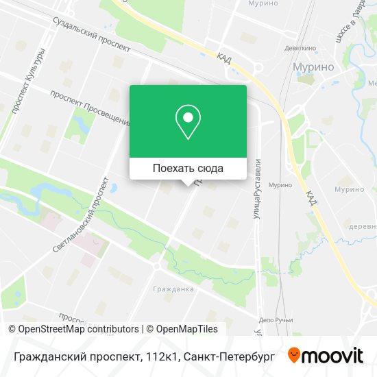 Карта Гражданский проспект, 112к1