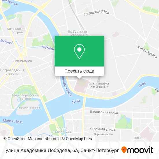 Карта улица Академика Лебедева, 6А