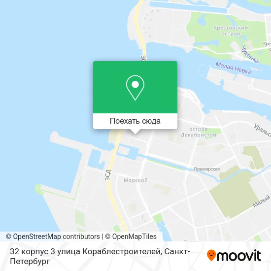 Карта 32 корпус 3 улица Кораблестроителей