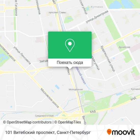 Карта 101 Витебский проспект