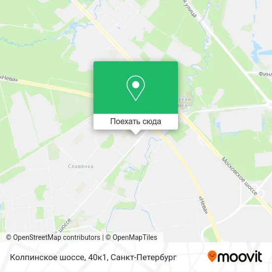Карта Колпинское шоссе, 40к1