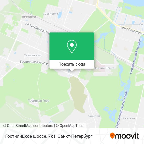 Карта Гостилицкое шоссе, 7к1