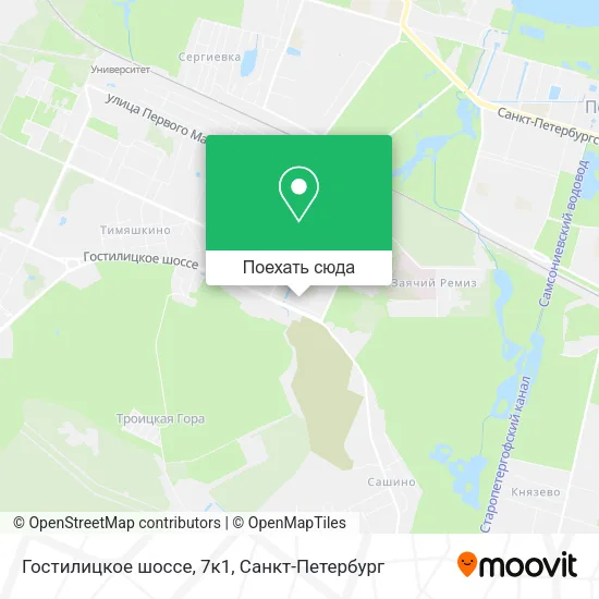 Карта Гостилицкое шоссе, 7к1
