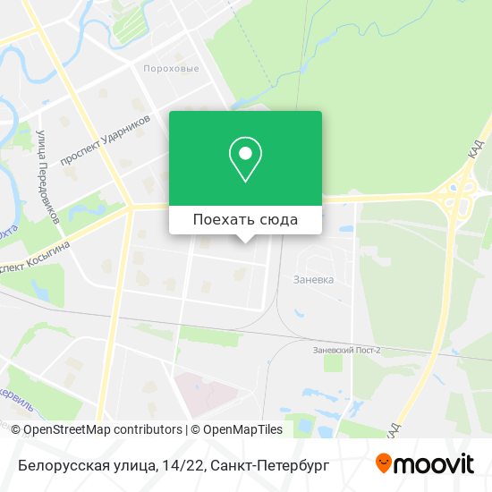 Карта Белорусская улица, 14/22