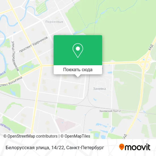 Карта Белорусская улица, 14/22