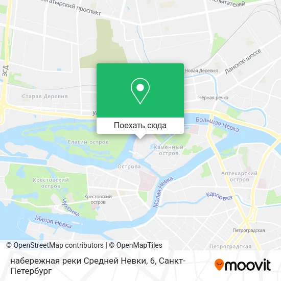 Карта набережная реки Средней Невки, 6