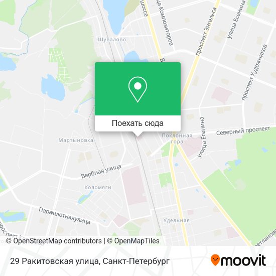 Карта 29 Ракитовская улица
