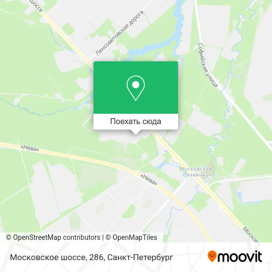 Карта Московское шоссе, 286