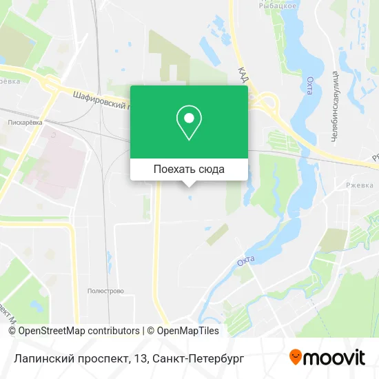 Карта Лапинский проспект, 13