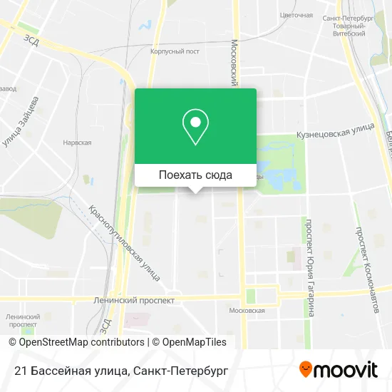 Карта 21 Бассейная улица