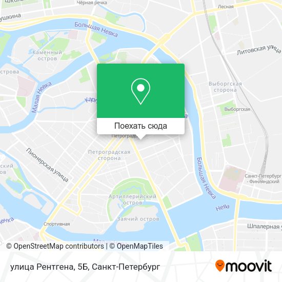 Карта улица Рентгена, 5Б