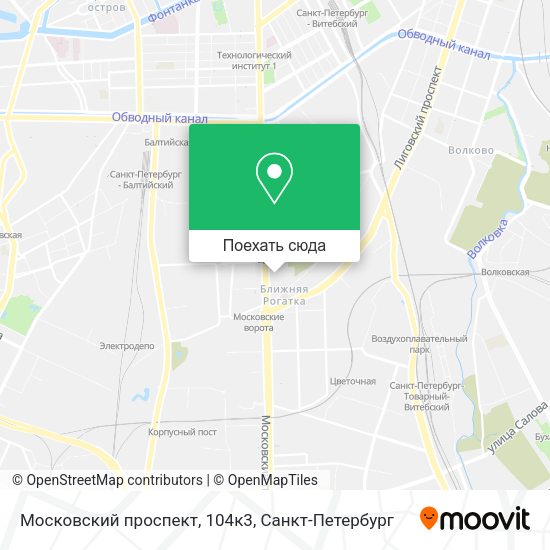 Карта Московский проспект, 104к3