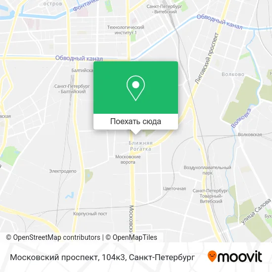 Карта Московский проспект, 104к3