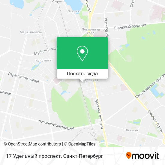 Карта 17 Удельный проспект