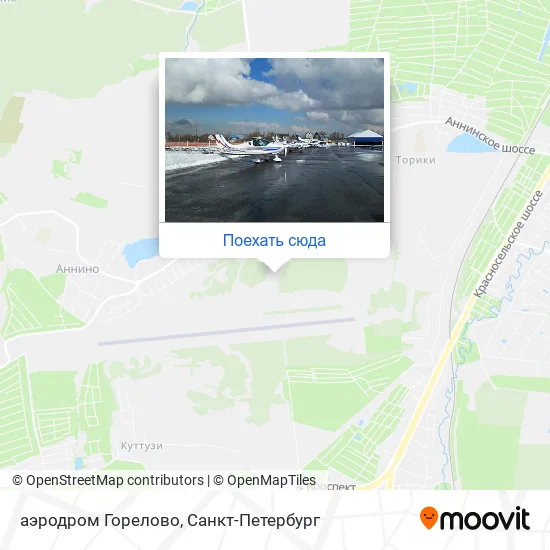 Карта аэродром Горелово