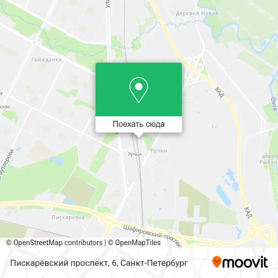 Карта Пискарёвский проспект, 6