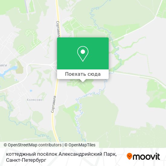 Карта коттеджный посёлок Александрийский Парк