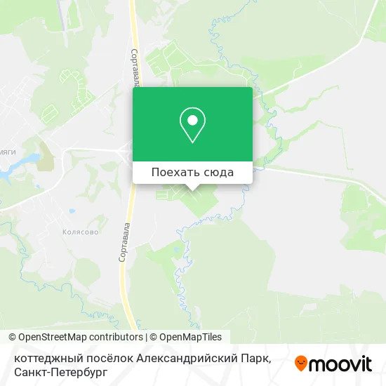 Карта коттеджный посёлок Александрийский Парк