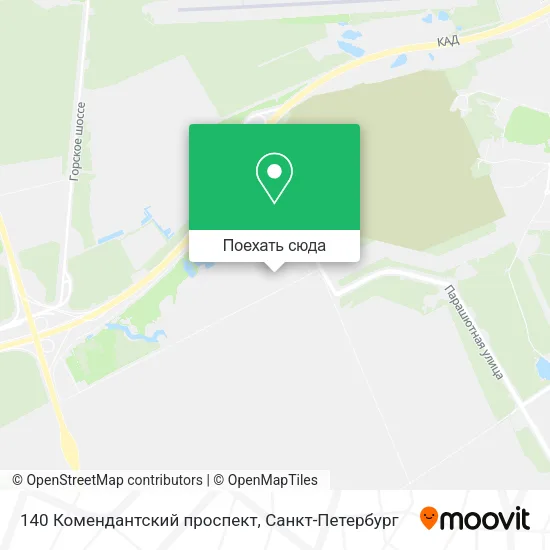 Карта 140 Комендантский проспект