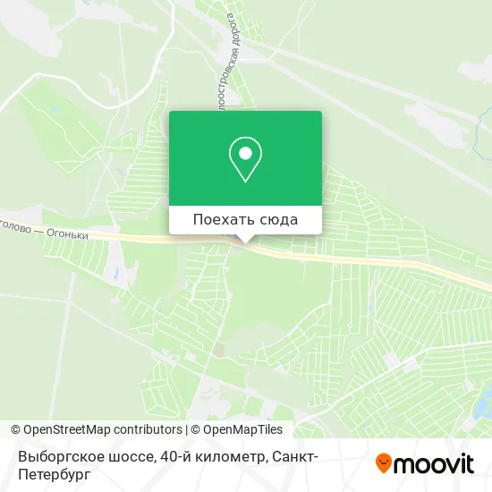 Карта Выборгское шоссе, 40-й километр